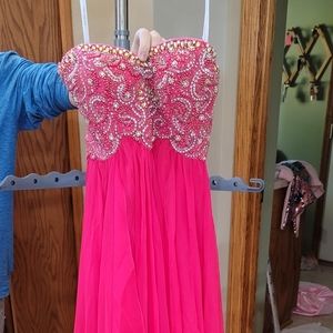 Sherri Hill pink Glitz Dress Size 0